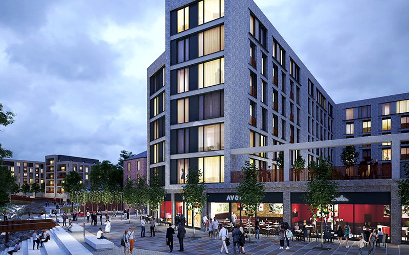 Artist's impression of the Church Wharf project.