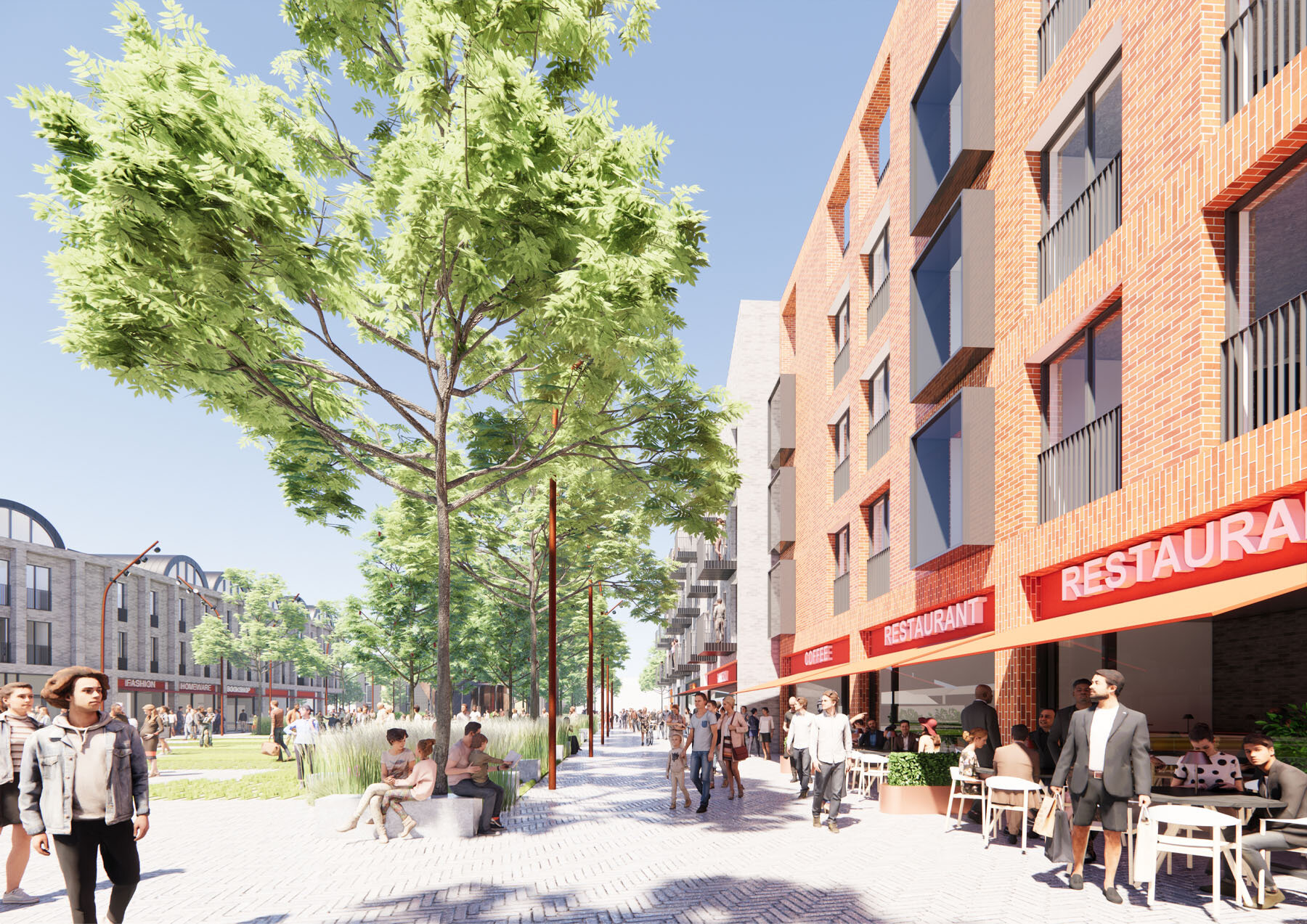 Artist's impression of the Farnworth Green project.